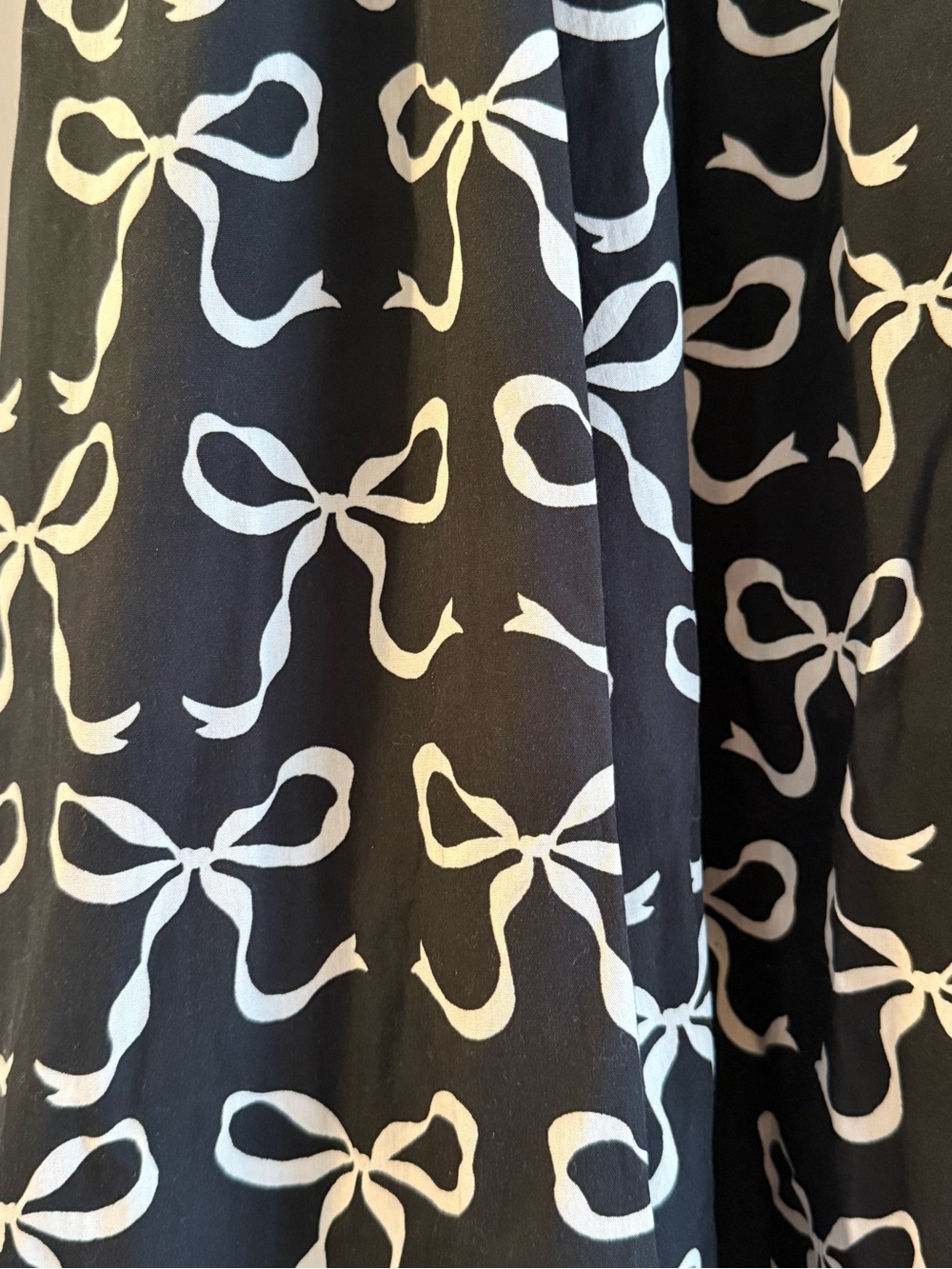 NWOT Anthropologie "Jacie" Poplin Printed Maxi Skirt by Maeve bow print - Picture 3 of 4